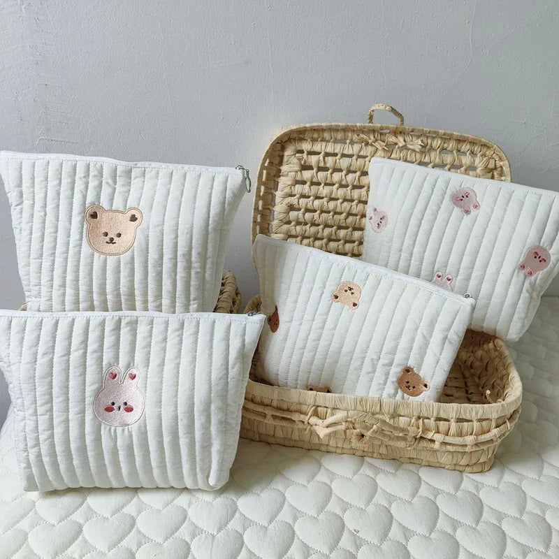 Kleine Windeltasche mit Reißverschluss - Mommy Bag 27x18 cm