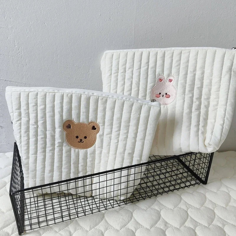 Kleine Windeltasche mit Reißverschluss - Mommy Bag 27x18 cm