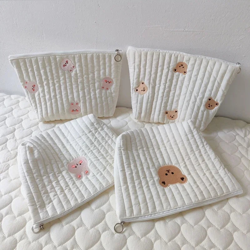 Kleine Windeltasche mit Reißverschluss - Mommy Bag 27x18 cm