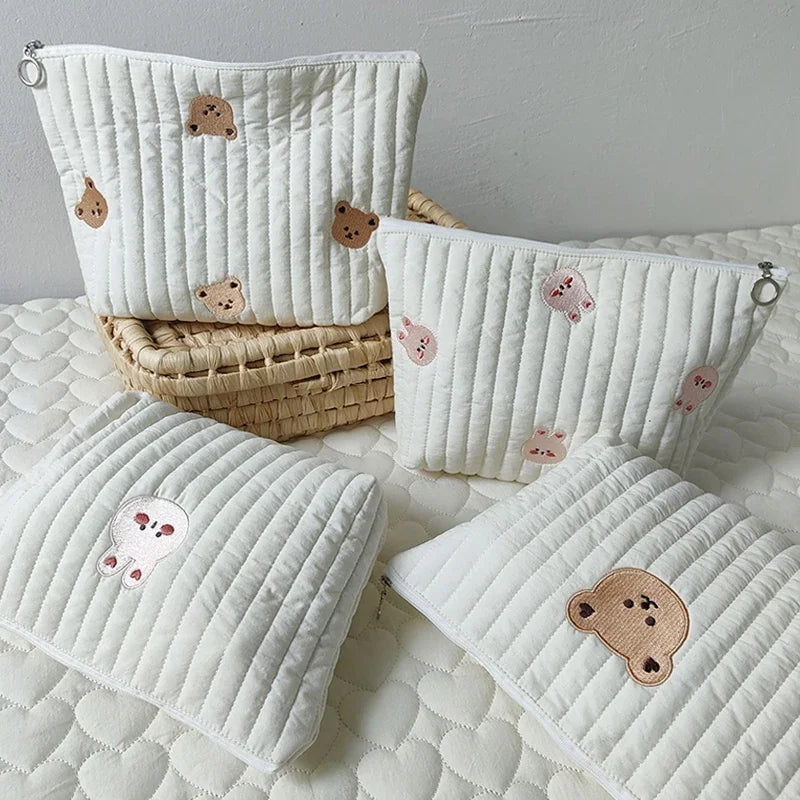 Kleine Windeltasche mit Reißverschluss - Mommy Bag 27x18 cm