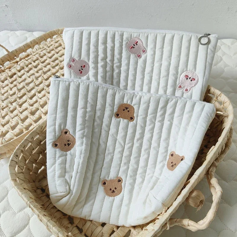 Kleine Windeltasche mit Reißverschluss - Mommy Bag 27x18 cm