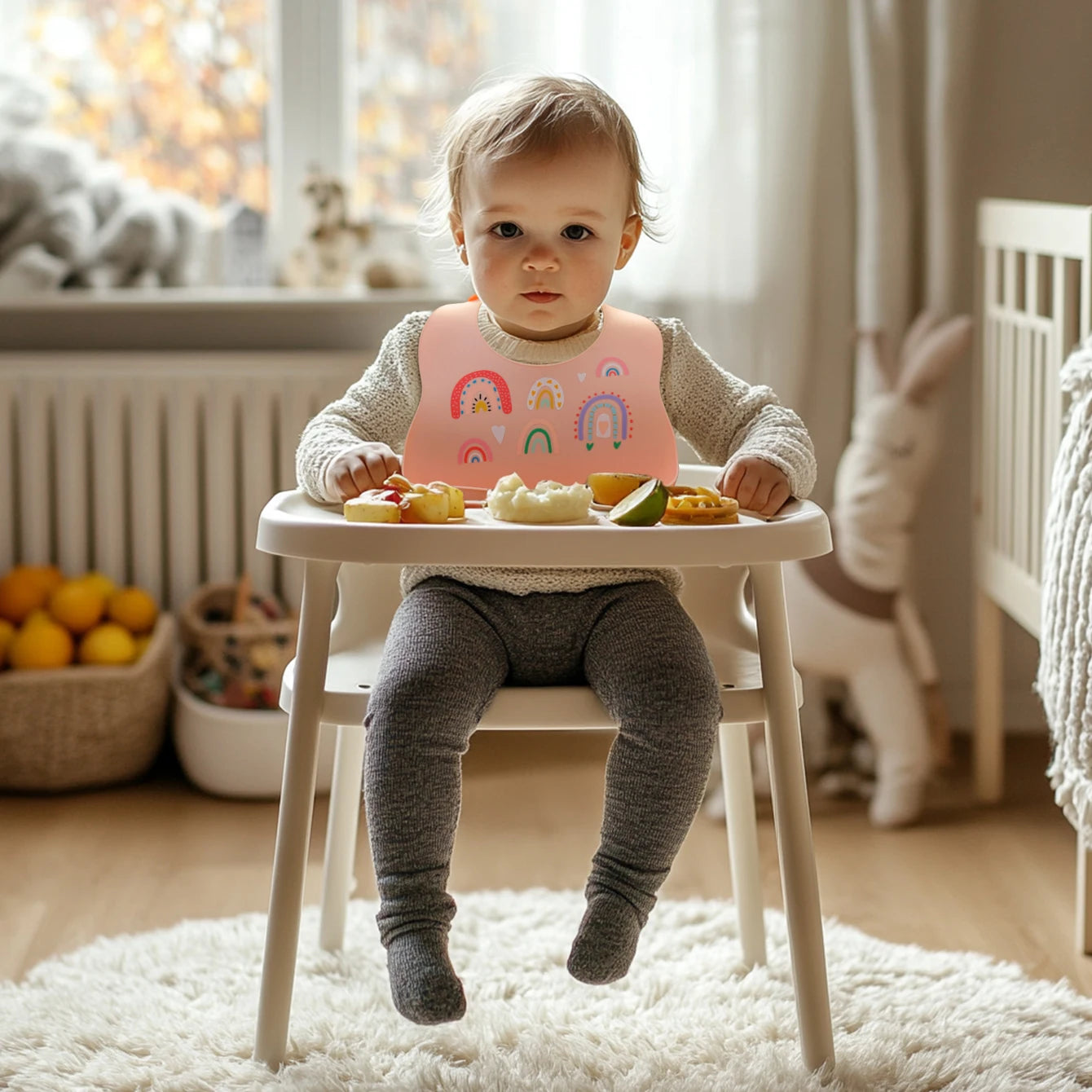 Silikon Babylätzchen mit Krümelfänger BPA-frei