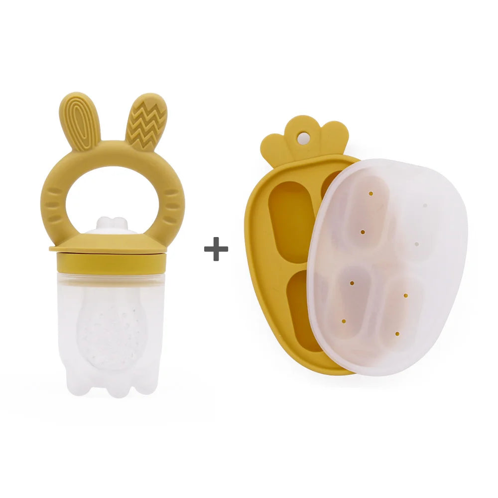 Baby Fruchtschnuller BPA-frei - 2-in-1 Zahnungshilfe & Snackhalter