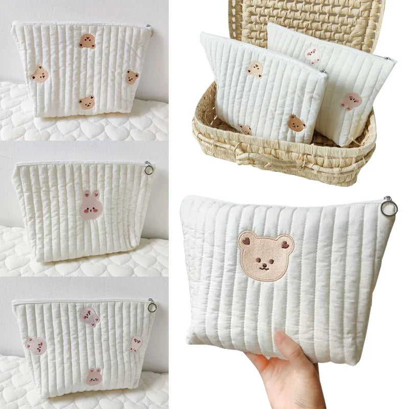 Kleine Windeltasche mit Reißverschluss - Mommy Bag 27x18 cm