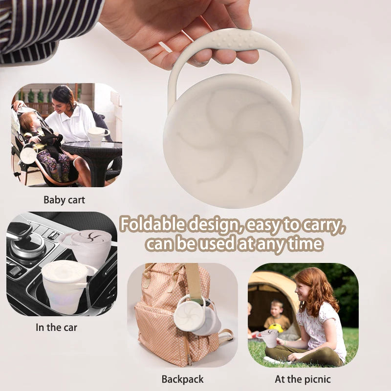 Faltbarer Baby Snackbecher BPA-frei - Nachhaltig & Wiederverwendbar