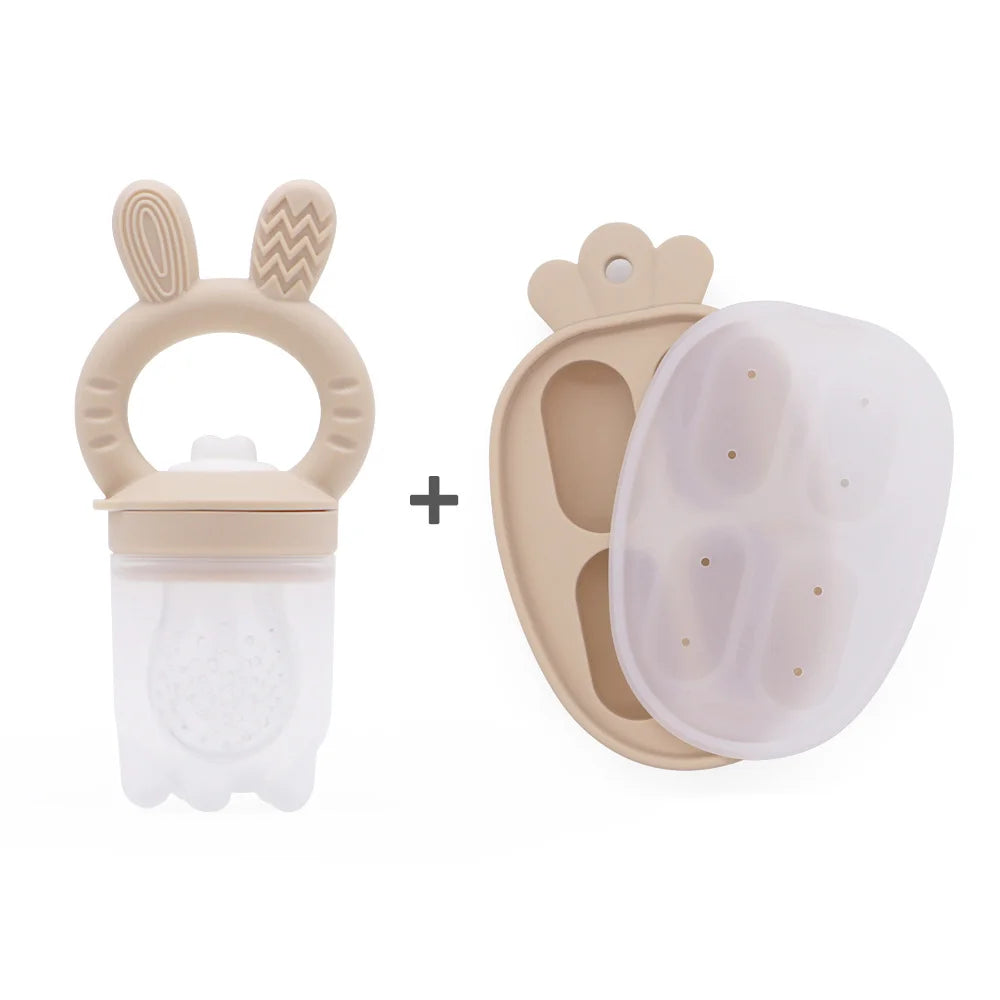 Baby Fruchtschnuller BPA-frei - 2-in-1 Zahnungshilfe & Snackhalter