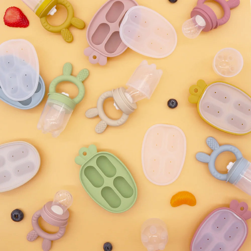 Baby Fruchtschnuller BPA-frei - 2-in-1 Zahnungshilfe & Snackhalter