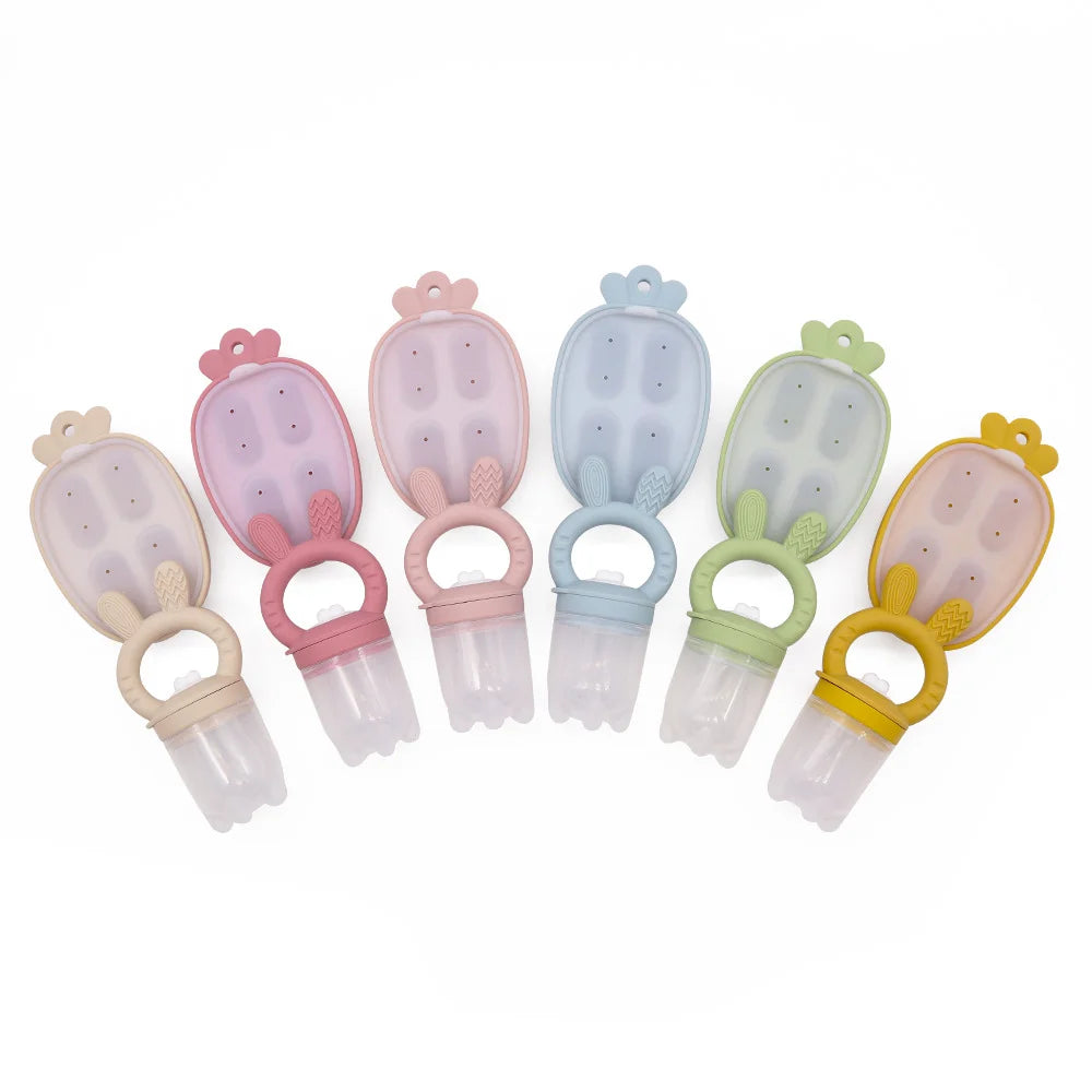 Baby Fruchtschnuller BPA-frei - 2-in-1 Zahnungshilfe & Snackhalter