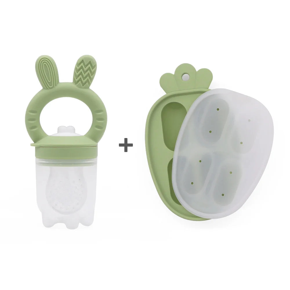 Baby Fruchtschnuller BPA-frei - 2-in-1 Zahnungshilfe & Snackhalter