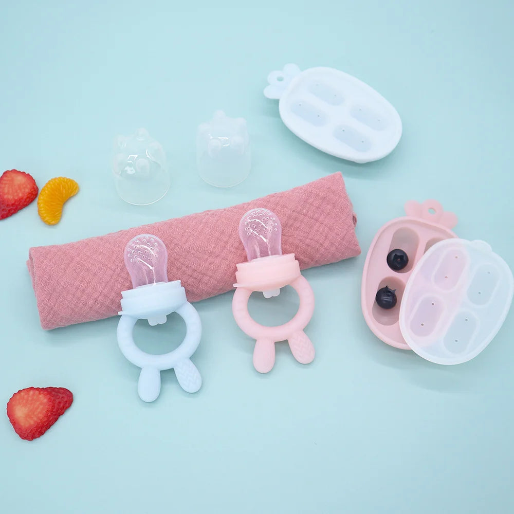 Baby Fruchtschnuller BPA-frei - 2-in-1 Zahnungshilfe & Snackhalter