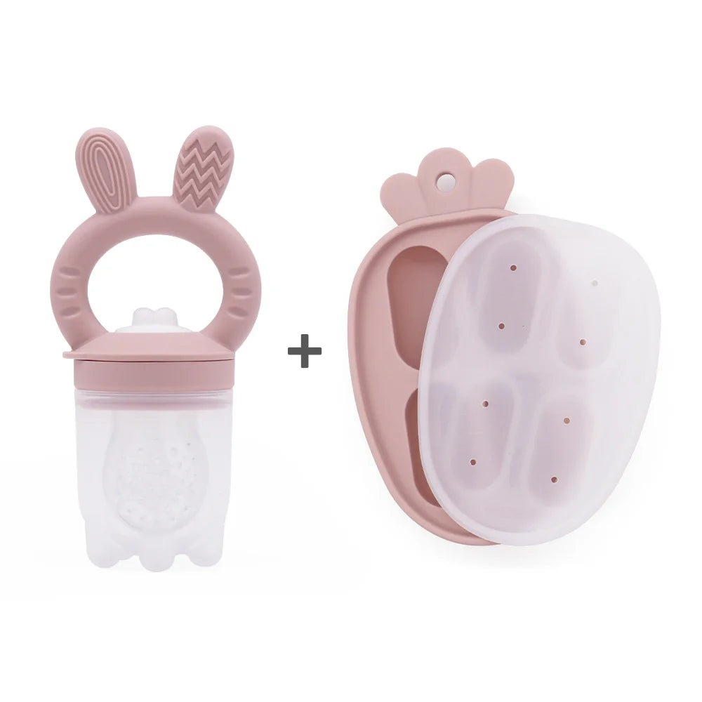 Baby Fruchtschnuller BPA-frei - 2-in-1 Zahnungshilfe & Snackhalter