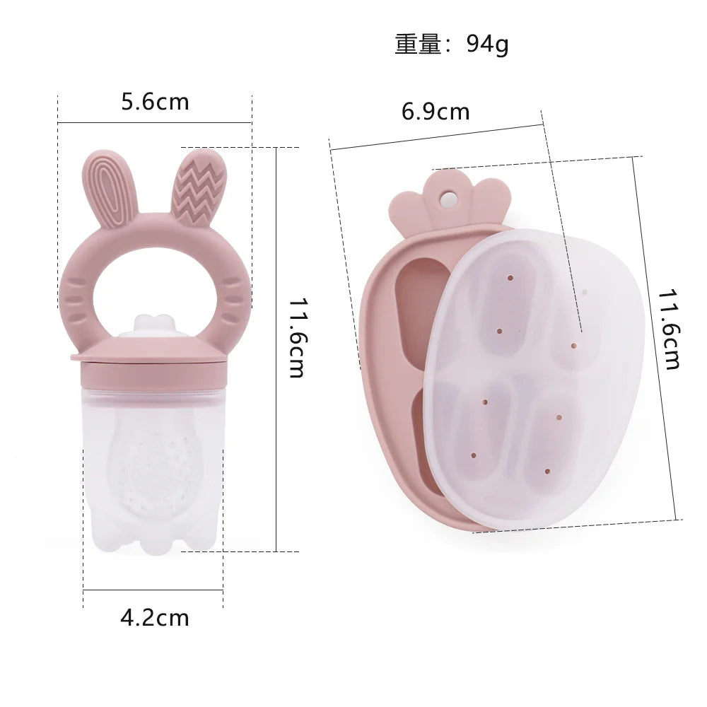Baby Fruchtschnuller BPA-frei - 2-in-1 Zahnungshilfe & Snackhalter