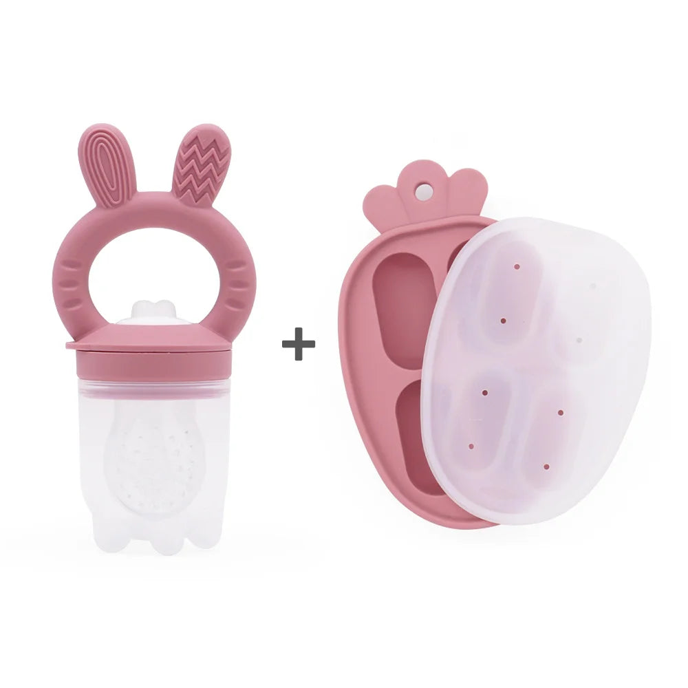 Baby Fruchtschnuller BPA-frei - 2-in-1 Zahnungshilfe & Snackhalter